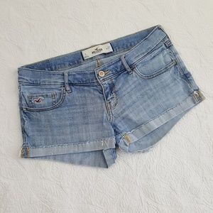 Hollister Factory Faded Denim Shorts Size 5 w27